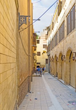 The narrow street in Coptic quarter