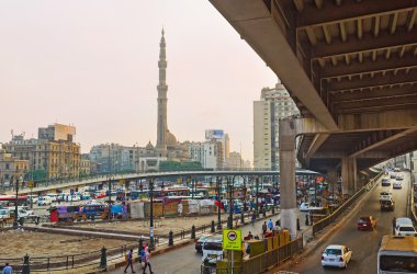 The overpass on Ramses Square clipart