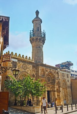 The Al-Aqmar Mosque in Islamic Cairo clipart