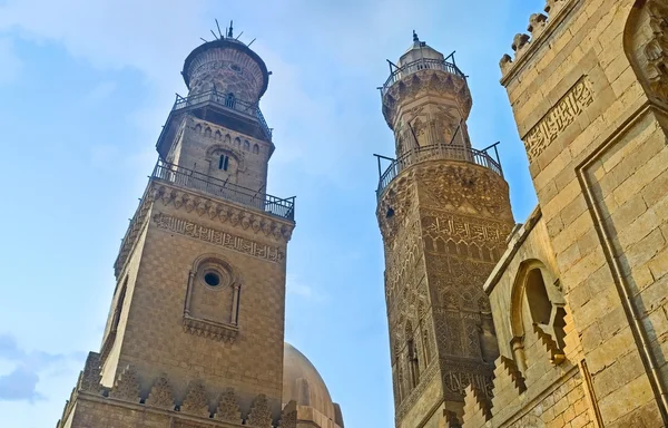 Two stone minarets — Stockfoto