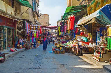 The bazaar in Islamic Cairo clipart