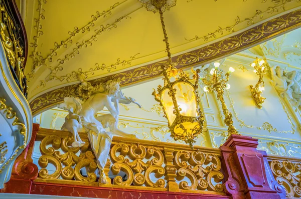 Happy faun on the handrails — Stock Photo, Image