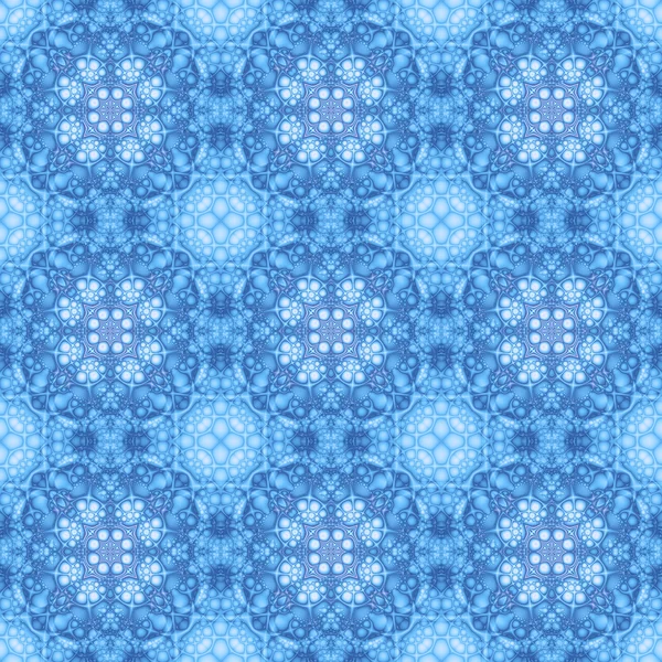Fond papier peint, motif fractal, bleu — Photo