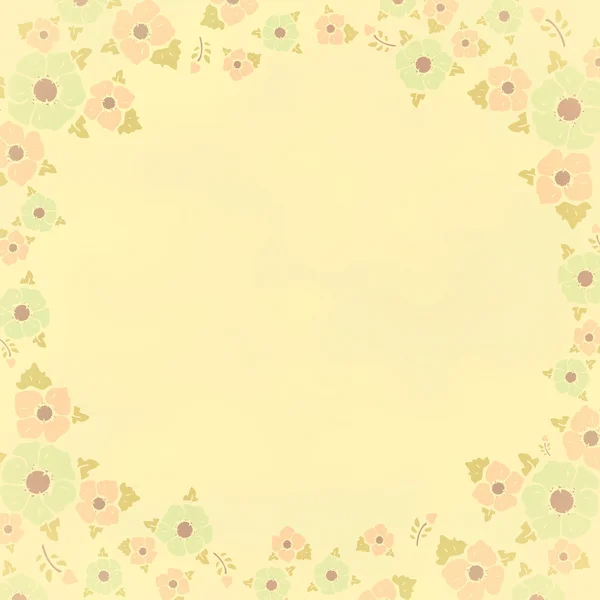花，奶油老式背景 — 图库照片