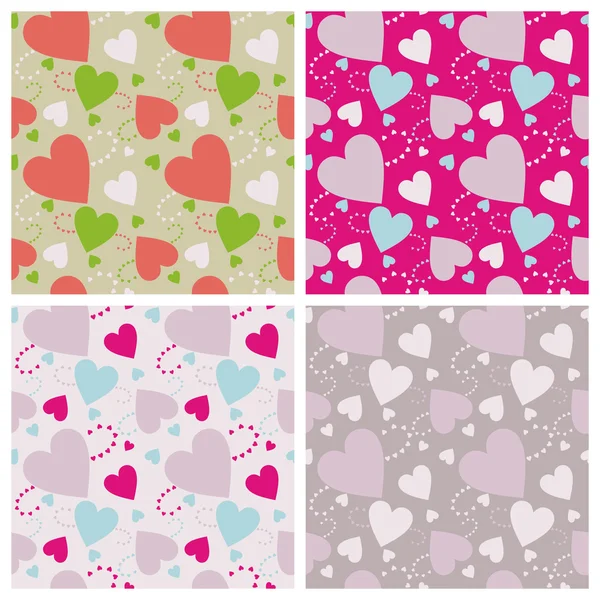 Seamless wall-paper hearts 3 Stock Illustration