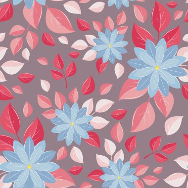 Sorunsuz duvar kağıdı, dekoratif çiçek, koyu gri arka plan