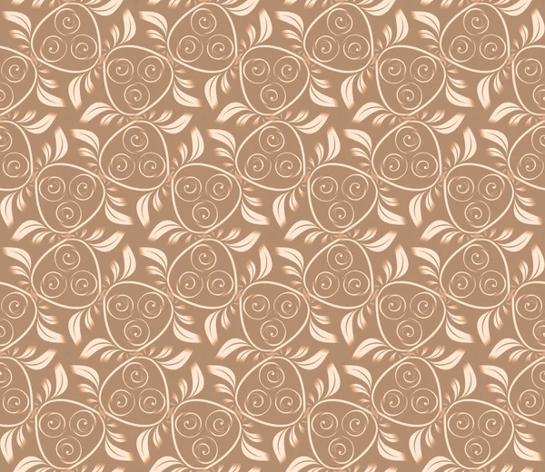 Seamless abstract vegetable pattern, coffee