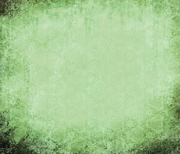 古墙纸 grunge 上粗糙的布料，绿色 — 图库照片
