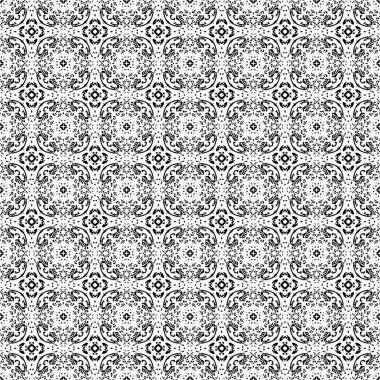 Siyah ve beyaz kusursuz etnik model 8. Geleneksel tasarım, soyut kabile sanatı. Duvar kağıdı veya tasarım tabanı olarak çeşitli ürünleri dijital olarak basmak için oluşturuldu.