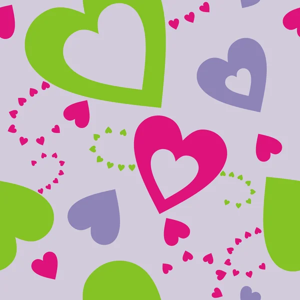 Lila bir arka plan üzerinde Hearts