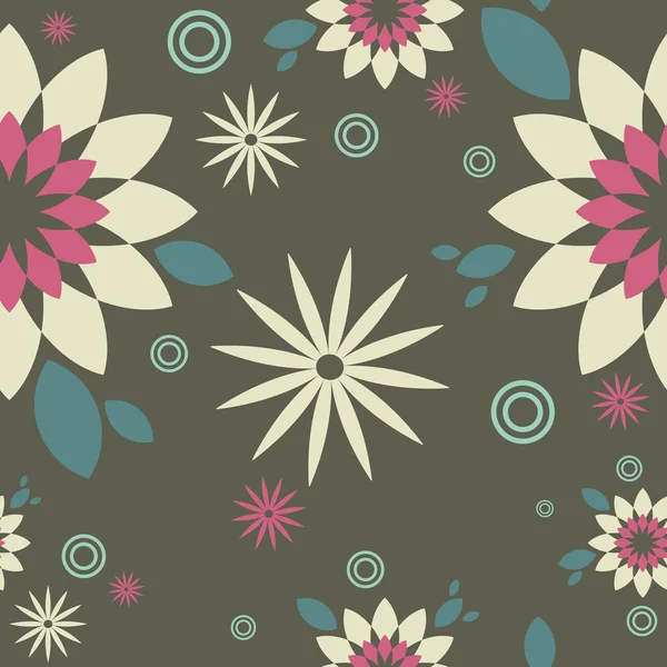 Pattern dark gray "Flower" — Stock Vector