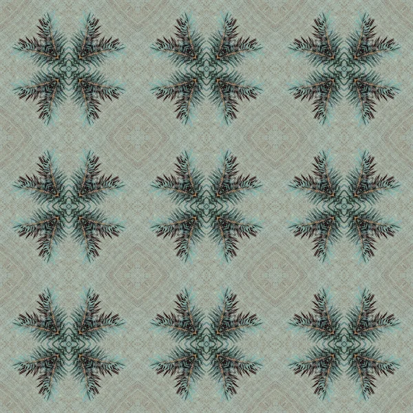 Seamless pattern "Fir-tree branches" — Stock Photo, Image