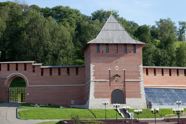 Muralla del Kremlin y Torre de Concepción en Nizhny Novgorod, Rusia Fotos de stock