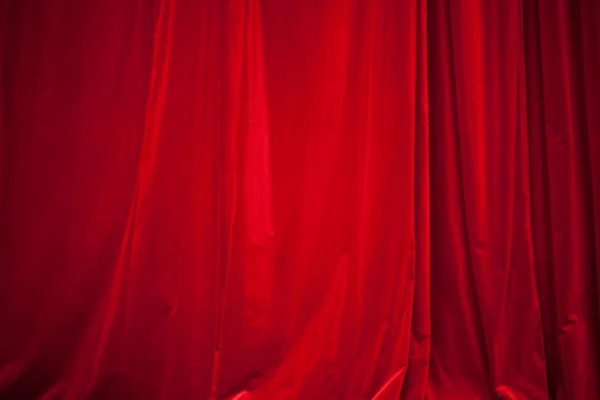 Red velvet curtain — Stock Photo, Image