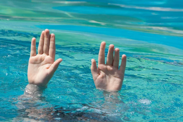 Two hands out of water — Stock Photo, Image