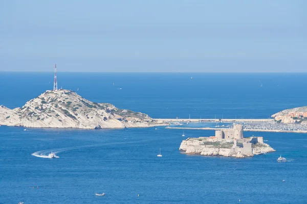 Vista para o castelo se, eo arquipélago de Friul, Marselha, Pe. — Fotografia de Stock