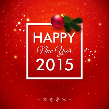 mutlu yeni yıl 2015 kartı.