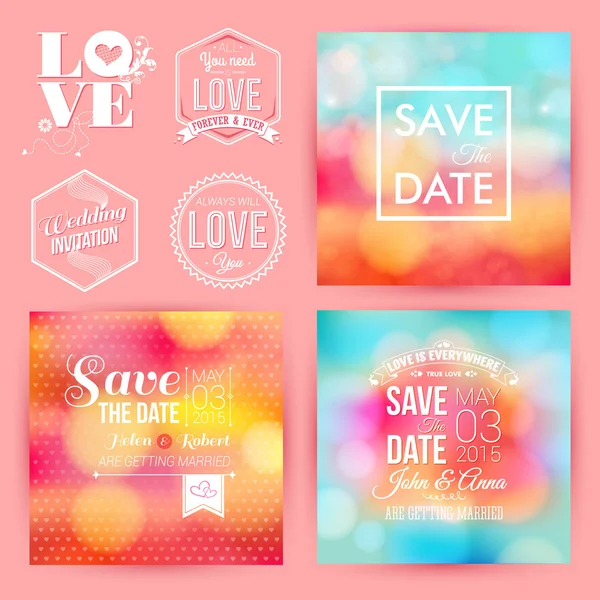 Save the date for personal holiday cards. — Stock Vector