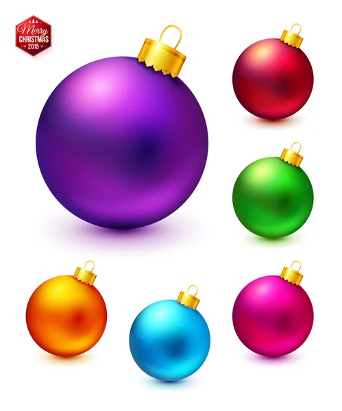 Conjunto de bolas de Navidad. — Vector de stock