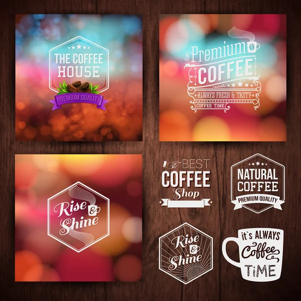 Premium coffee advertising posters — Stock Vector