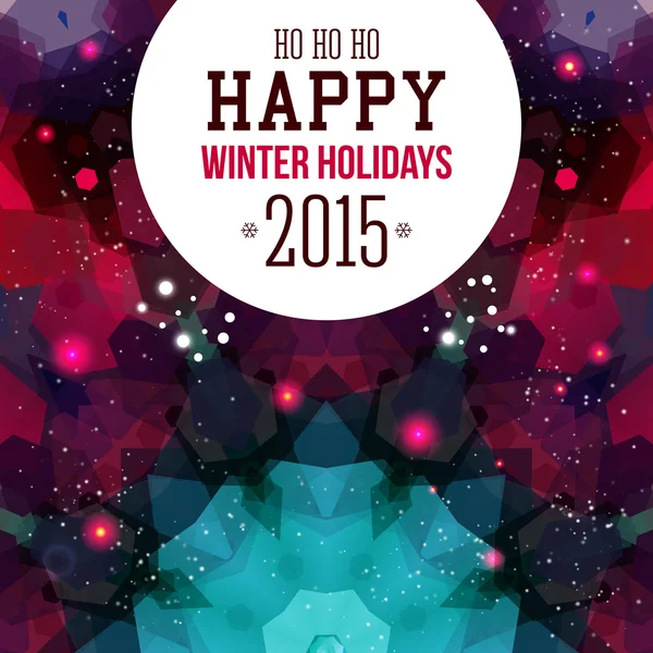 Happy winter hollidays Card. — Stock Vector