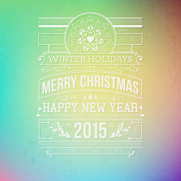 Christmas typography for winter holidays design. — Stock Vector