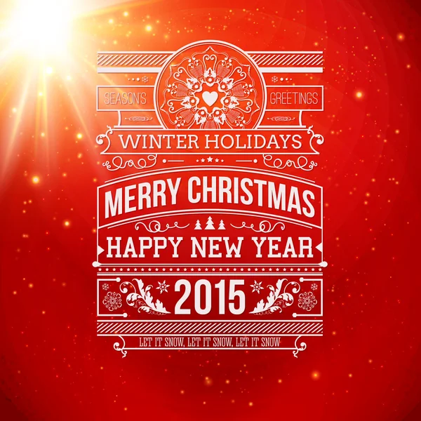 Christmas typography for winter holidays design. — Stock Vector