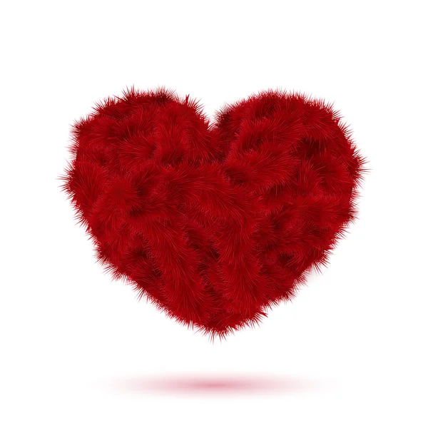 Corazón de piel roja para tu diseño de San Valentín . — Vector de stock