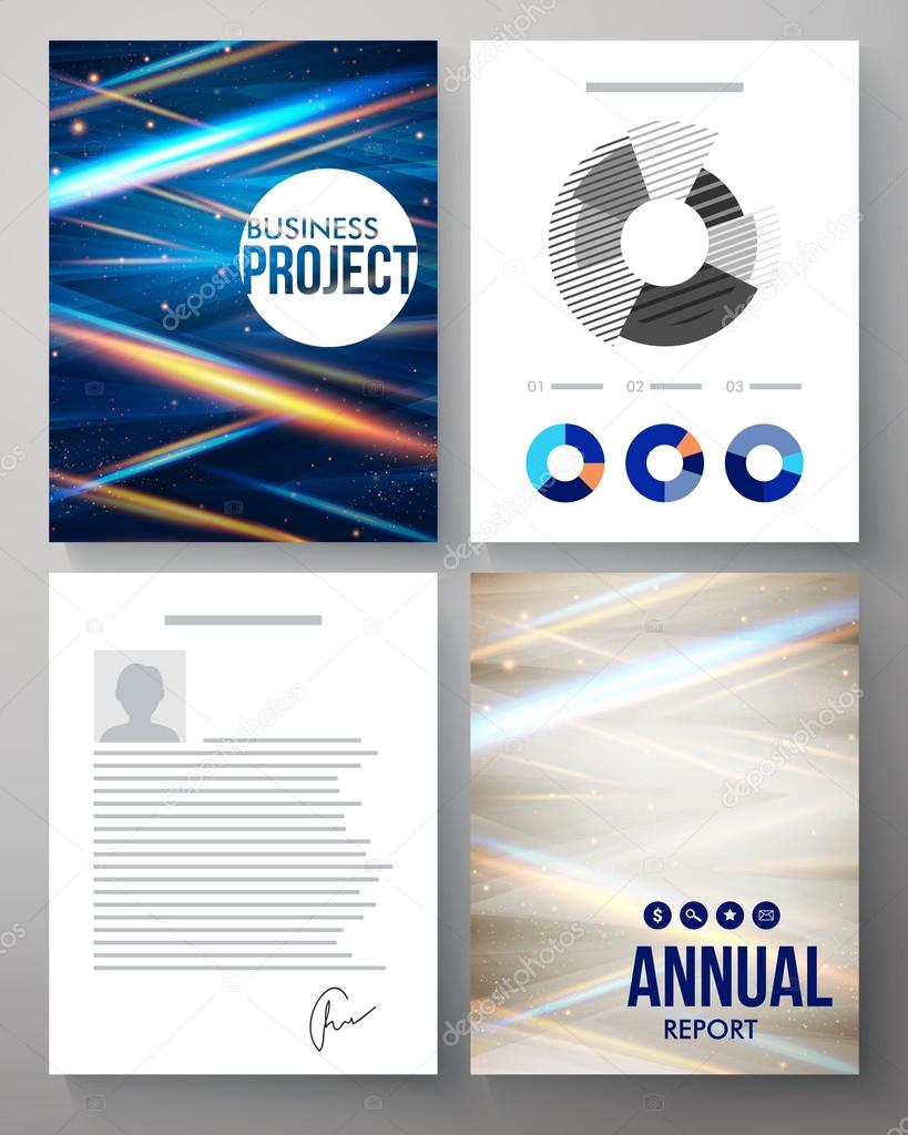 Vector template for a business project and report