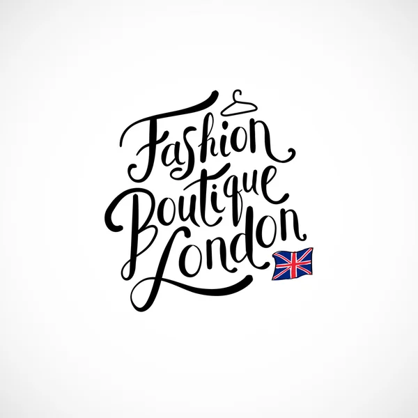 Fashion Boutique London Concept on White — Stock Vector