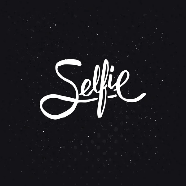 Design de Texto Simples para Conceito Selfie — Vetor de Stock