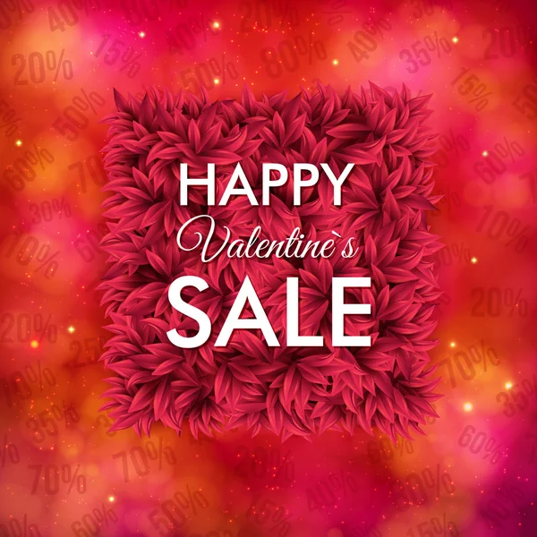 Happy Valentines Sale poster design — Stock Vector