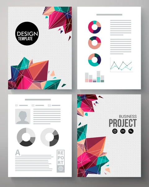 Plantilla de diseño colorido para un proyecto empresarial — Vector de stock