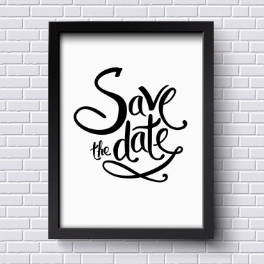 Conceptual Save the Date Texts on a Frame