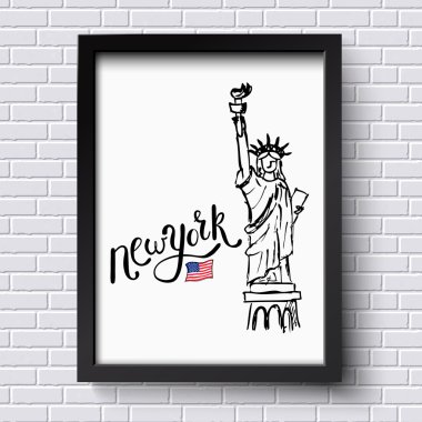 New York şehri için reklam afişi