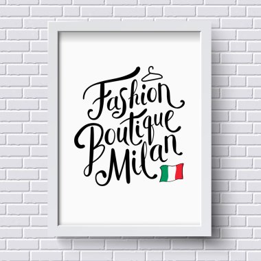 Moda butik Milan kavramı, çerçeve