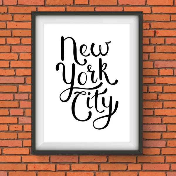 Simple New York City Concept on a Hanging Frame — Stock Vector