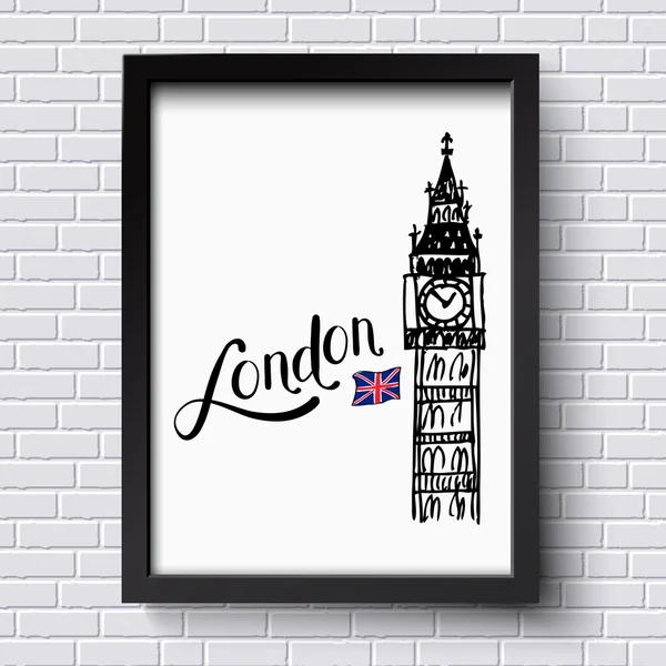 Londres e big ben — Vetor de Stock