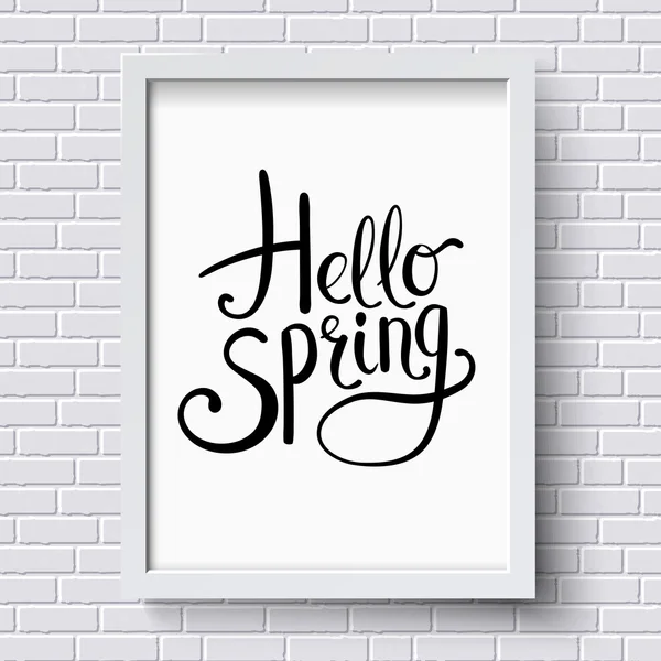 Hello Spring greeting card design — Stock Vector