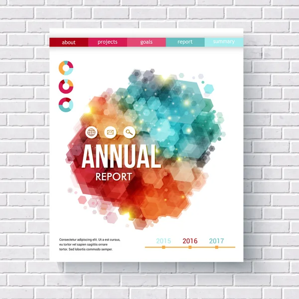 Abstract design on an annual report template — Stock Vector