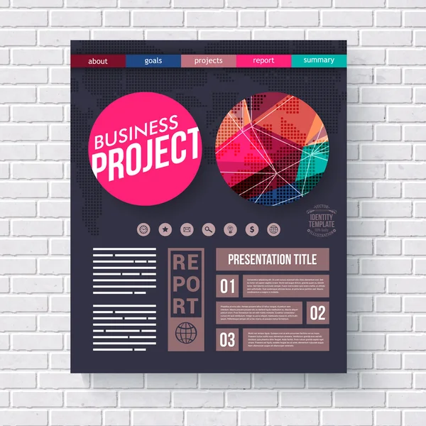 Üzleti projekt bemutatása infographic — Stock Vector