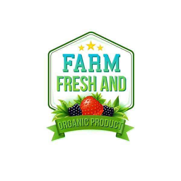 Produtos agrícolas frescos e orgânicos — Vetor de Stock