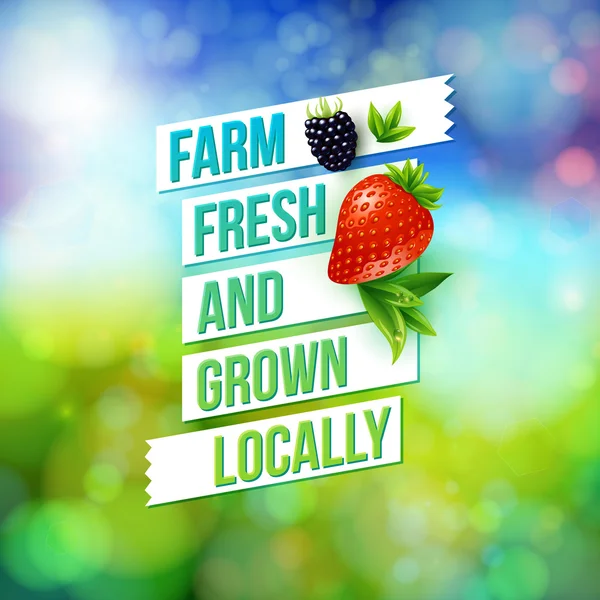 Farma čerstvý a pěstují lokálně — Stockový vektor