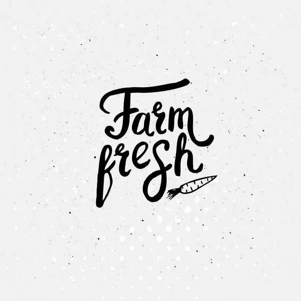 Black Text Style for Farm Fresh Concept — Stock Vector