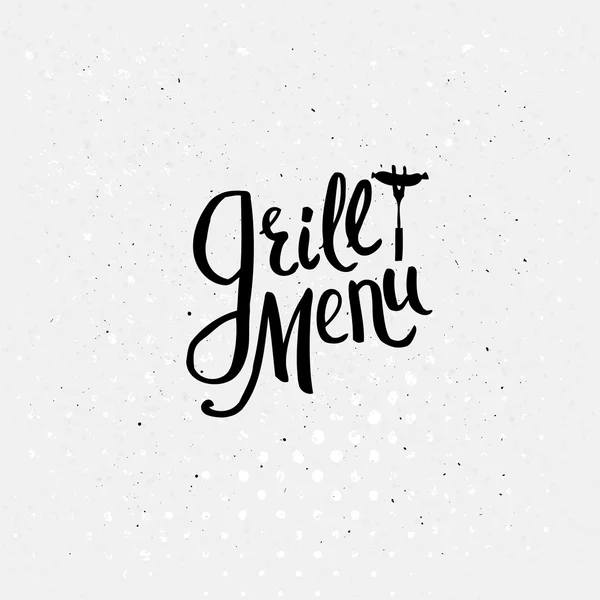 Eenvoudige tekstontwerp voor Grill Menu Concept — Stockvector