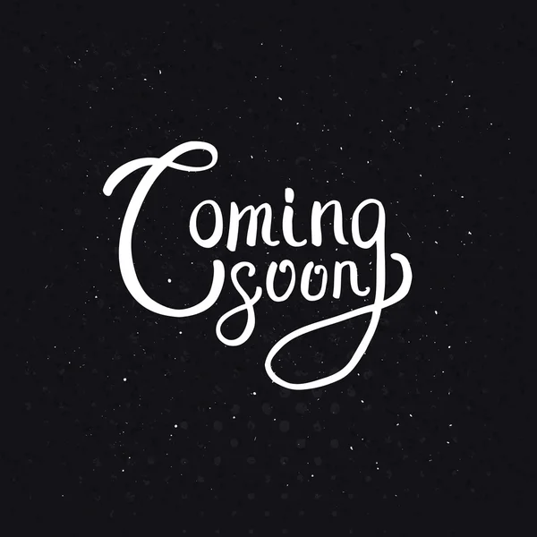 Coming Soon Texts on Abstract Black Background — Stock Vector