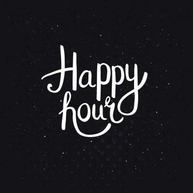 Happy Hours Phase on Abstract Black Background vector
