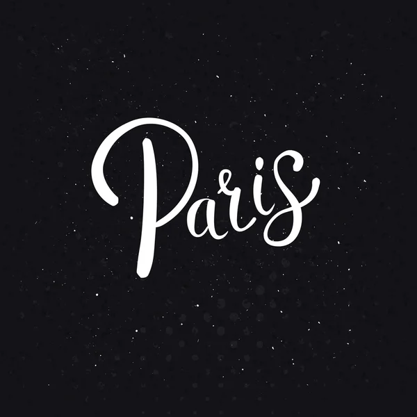 White Paris Text on an Abstract Black Background – stockvektor