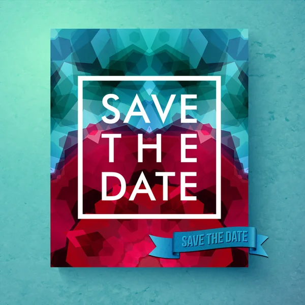 Bold simple Save The Date wedding template — Stock Vector