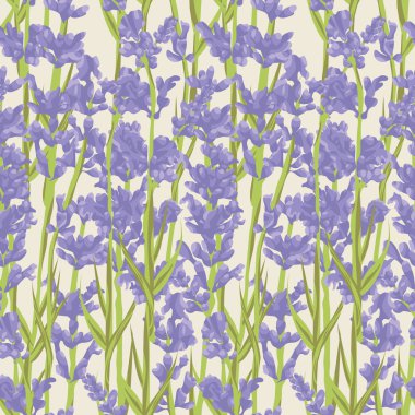 Lavanta çiçekleriyle kusursuz desen.